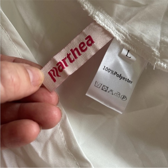 Marthea Women's Boho Midi Corset Dress Flowy Slit Lace Up Dress Going Out Sz L - Picture 9 of 12